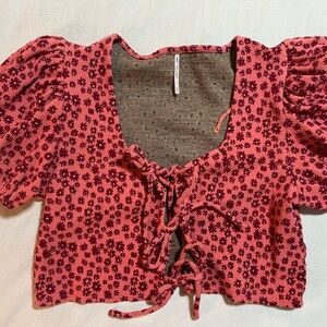 Free People Pink Floral Top
